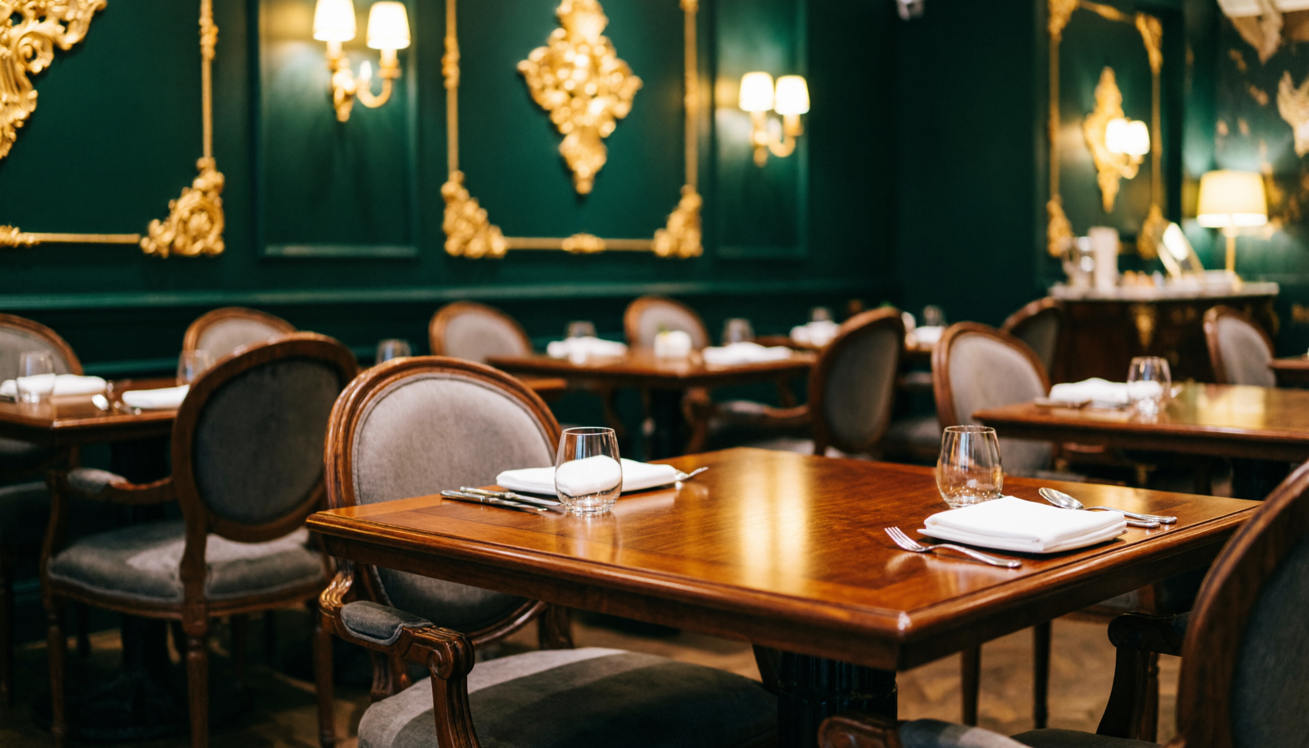 Elegancka sala restauracji Złoty Bankiet